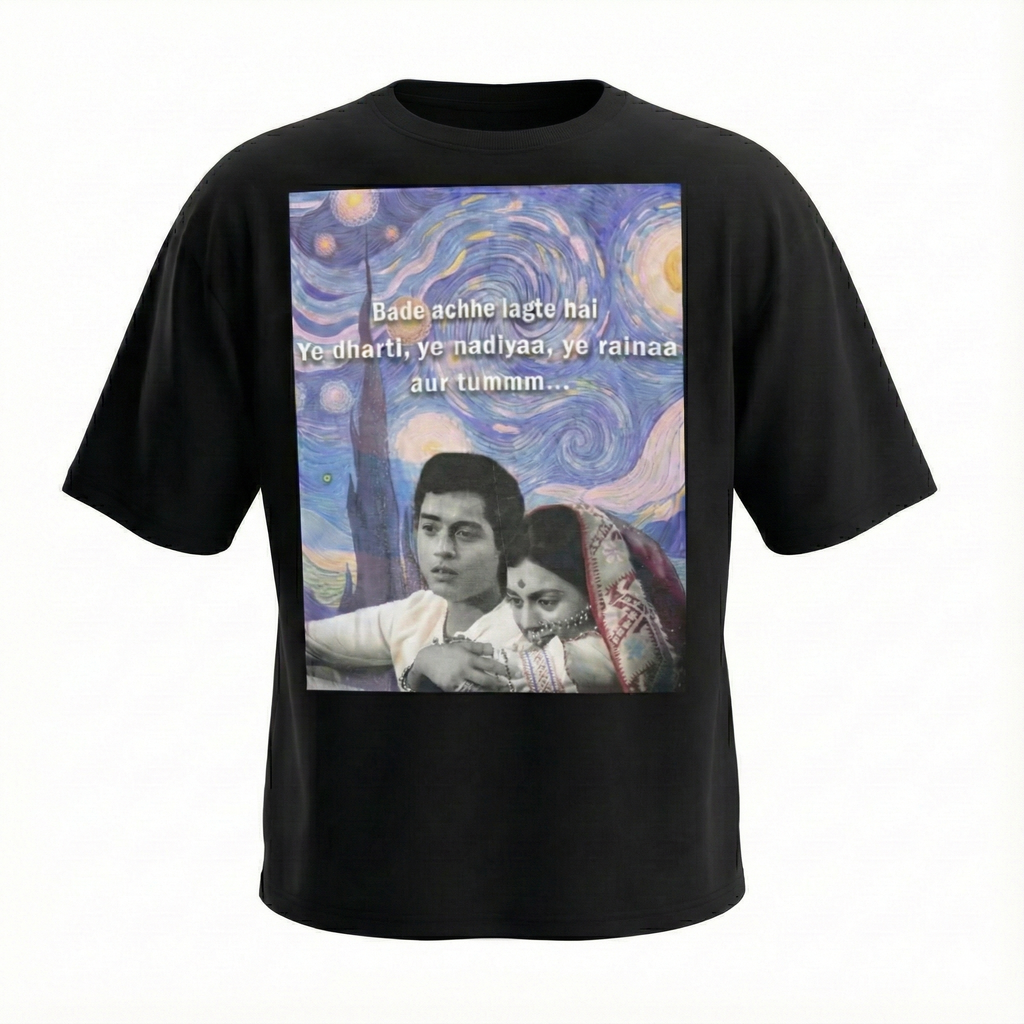 Van Gogh x Nadiya Ke Paar | Black Oversized T-shirt