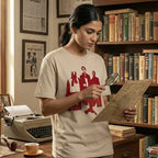 Feluda | Beige Oversized T-Shirt