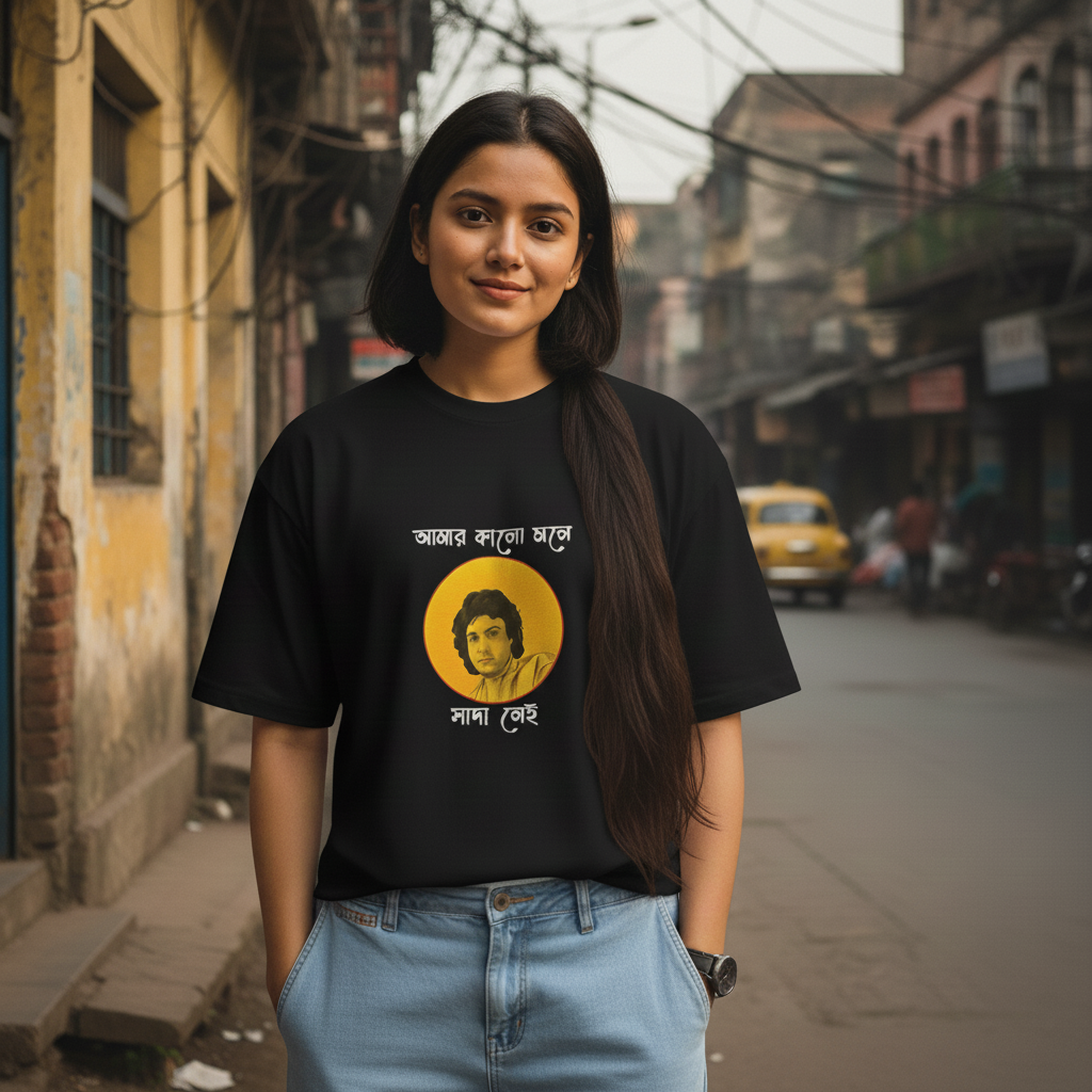 Amar Kalo Mone Sada Neey | Oversized T-Shirt