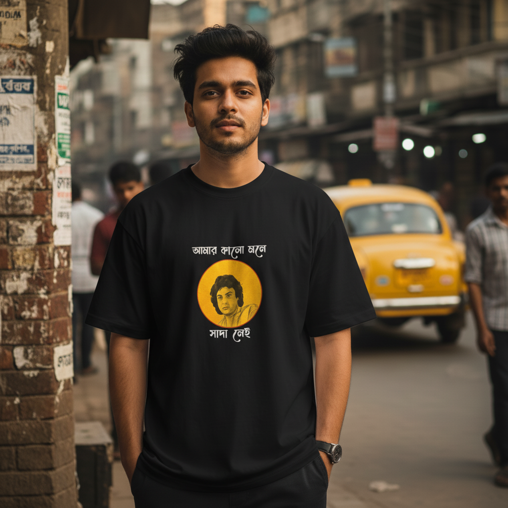 Amar Kalo Mone Sada Neey | Oversized T-Shirt