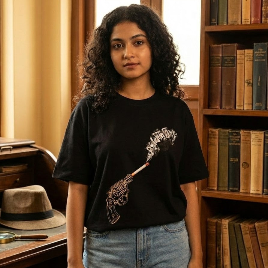 Feluda's Pistol | Navy Oversized T-Shirt