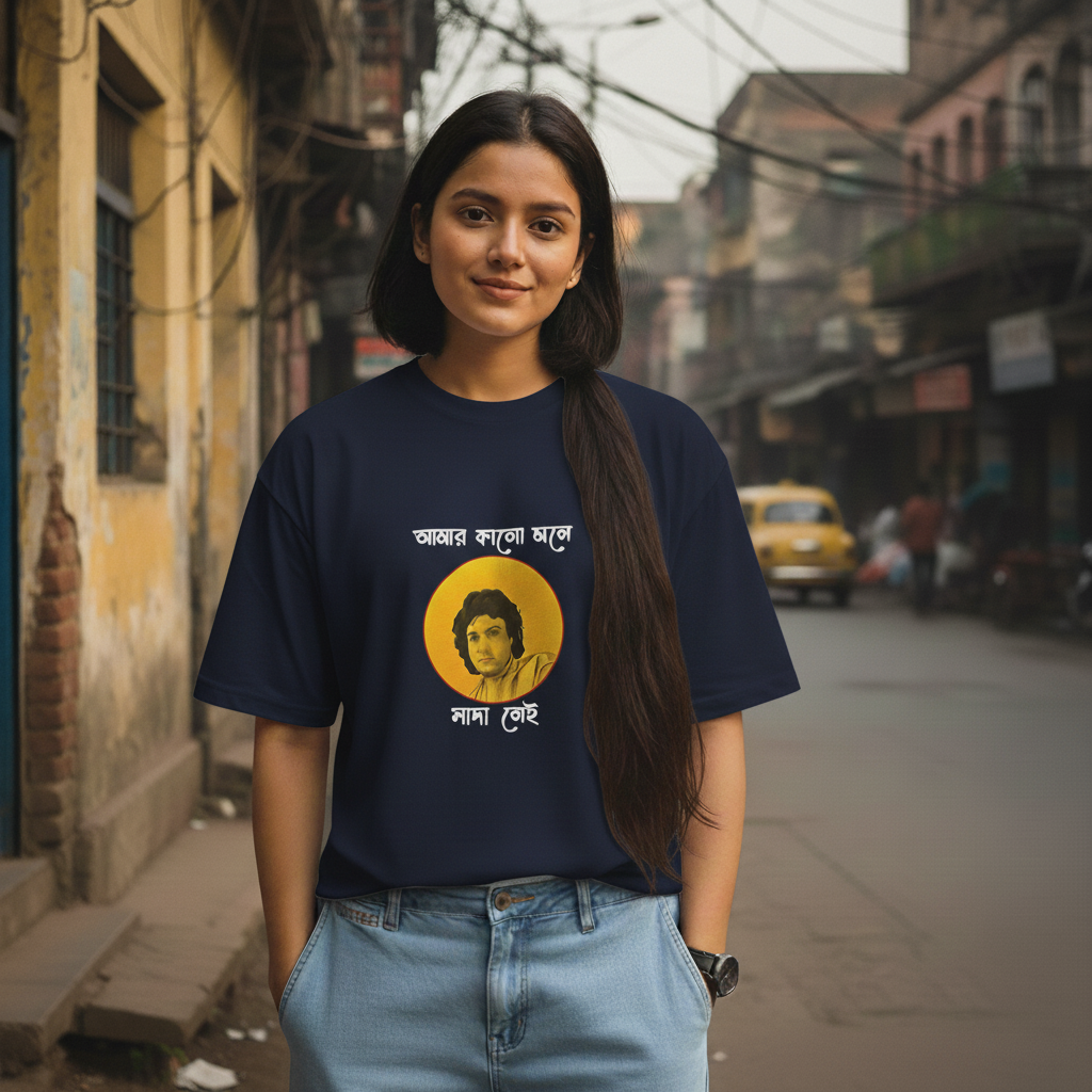Amar Kalo Mone Sada Neey | Oversized T-Shirt