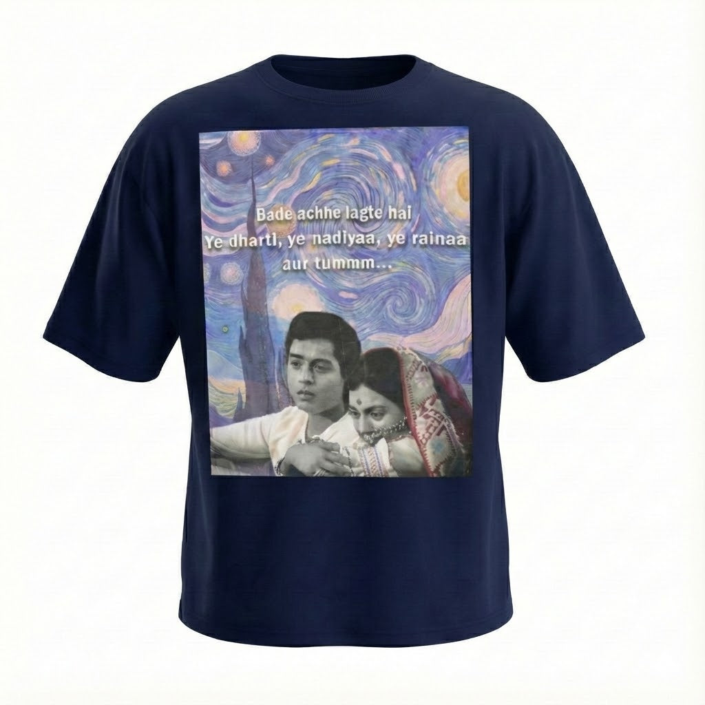Van Gogh x Nadiya Ke Paar | Navy Oversized T-shirt