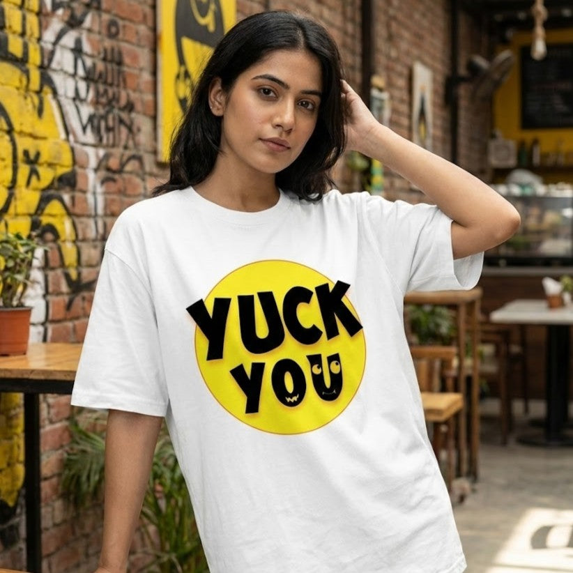 YuckYou | White Oversized T-Shirt
